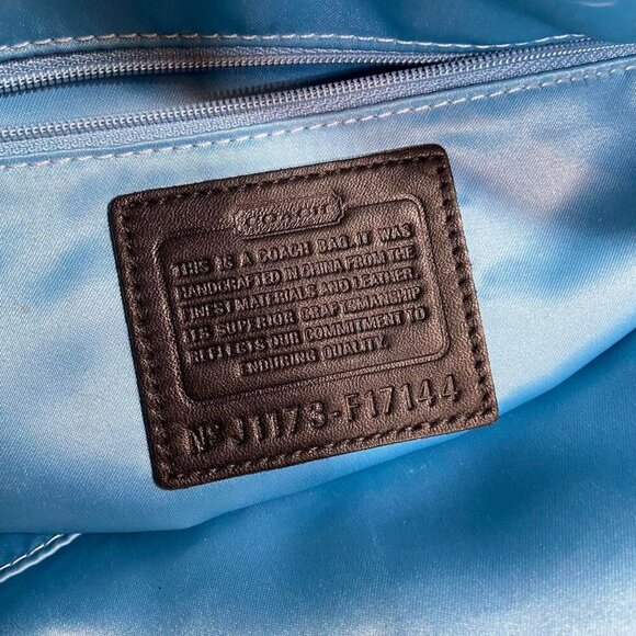 Coach Poppy Tote Bag Nylon Rhinestone Black elegant 17144 - Picture 7 of 8